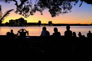 Happy-hour-Cotton-Tree-Caravan-Park-looking-towards-Maroochydore