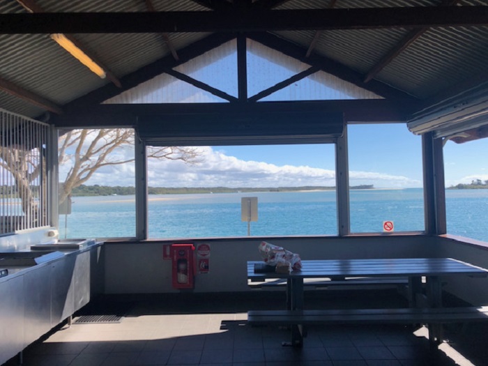 Noosa Caravan Camp Kitchen with views over Noosa River SMH market 2022