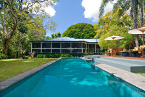 A photo taken by Byron Miller of a large pool in the Sunshine Coast area, providing a serene spot for relaxation and enjoyment.