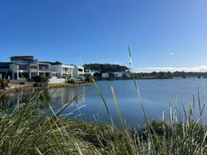 View of the lake at Sunshine Cove in Maroochydore, Sunshine Coast QLD